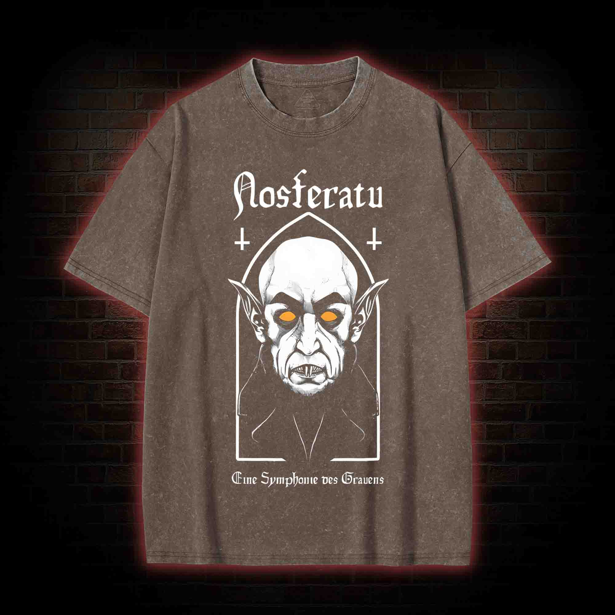 Nosferatu Symphonie Vampire Dracula Washed T-shirt