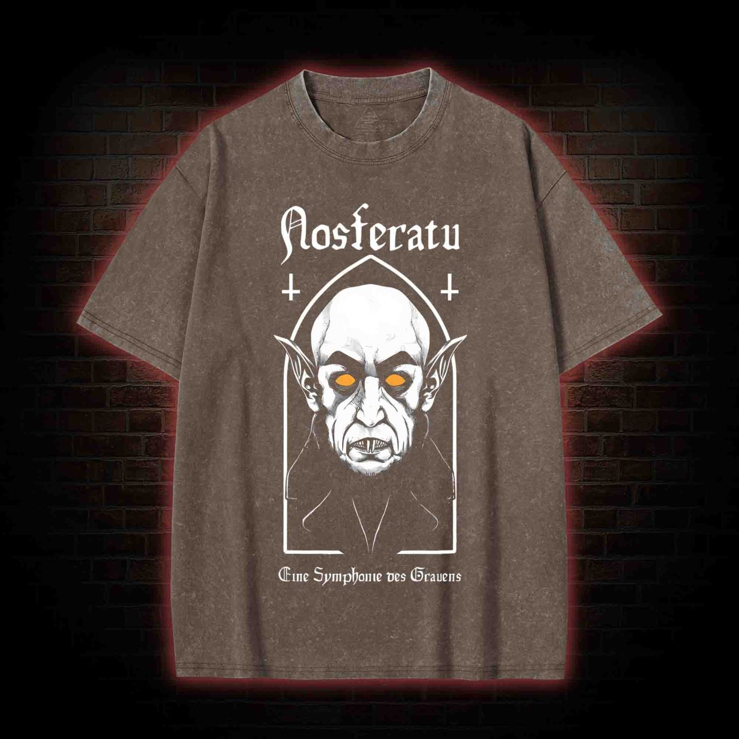 Nosferatu Symphonie Vampire Dracula Washed T-shirt