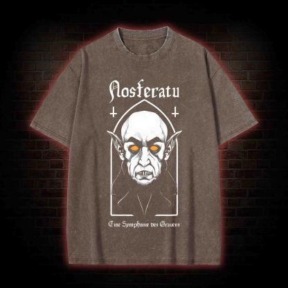 Nosferatu Symphonie Vampire Dracula Washed T-shirt