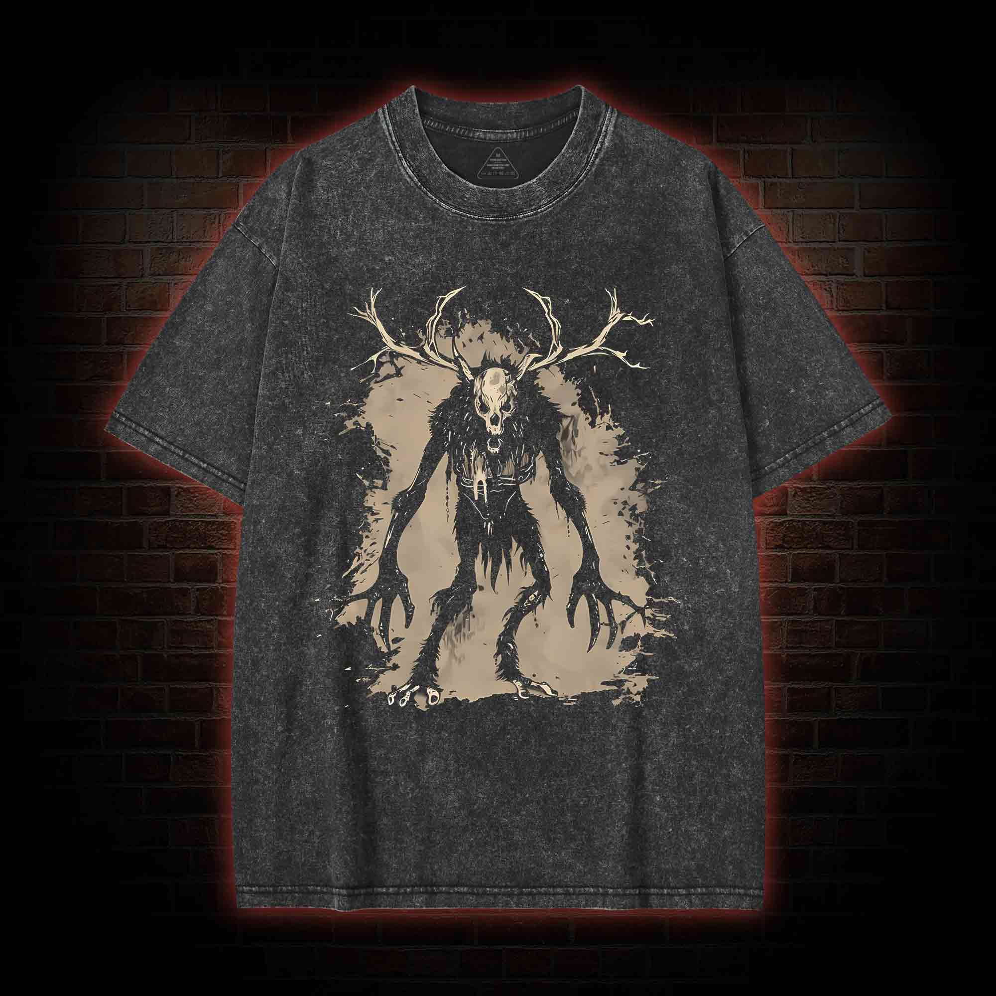 Wendigo Monster Washed T-shirt