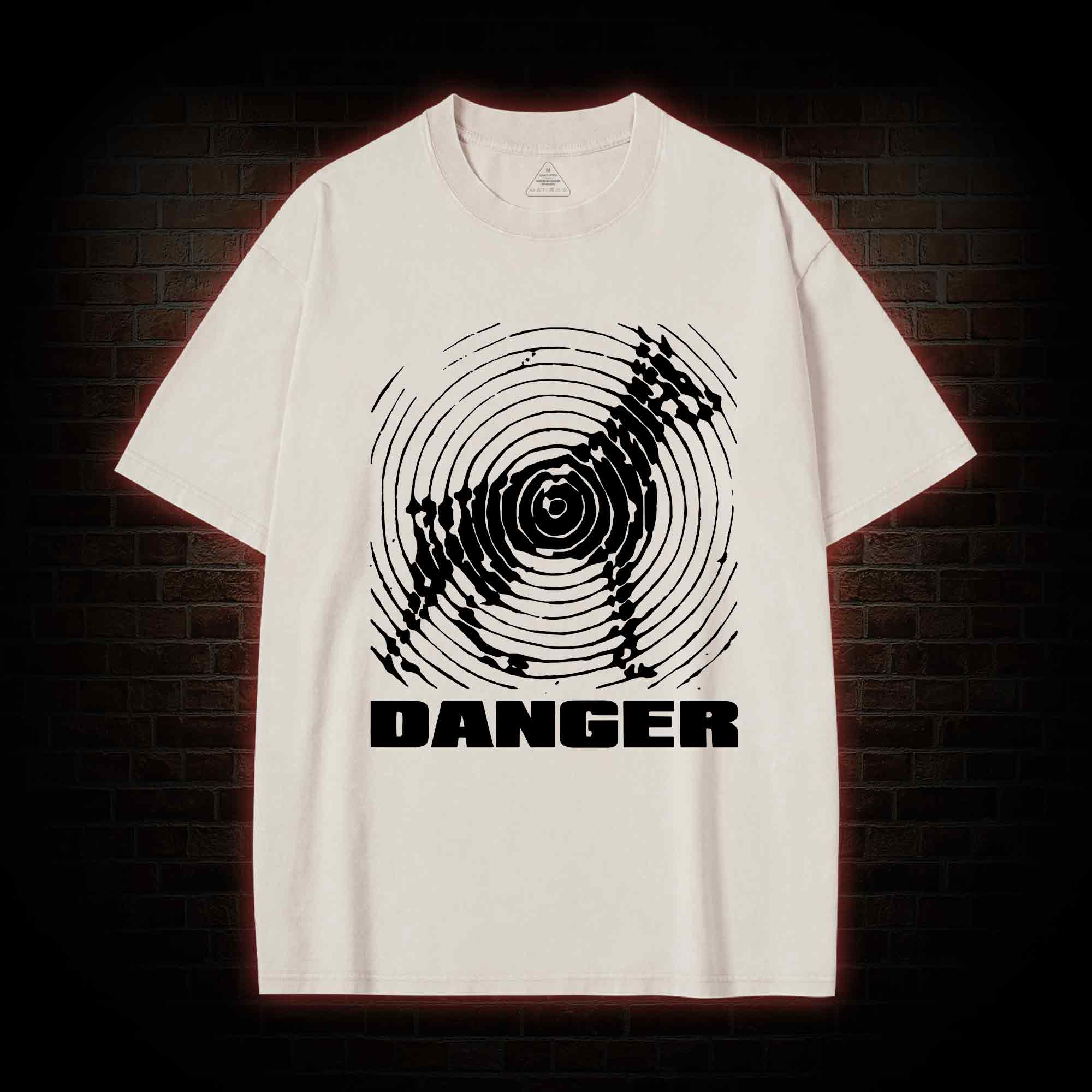 Danger Sign Washed T-shirt