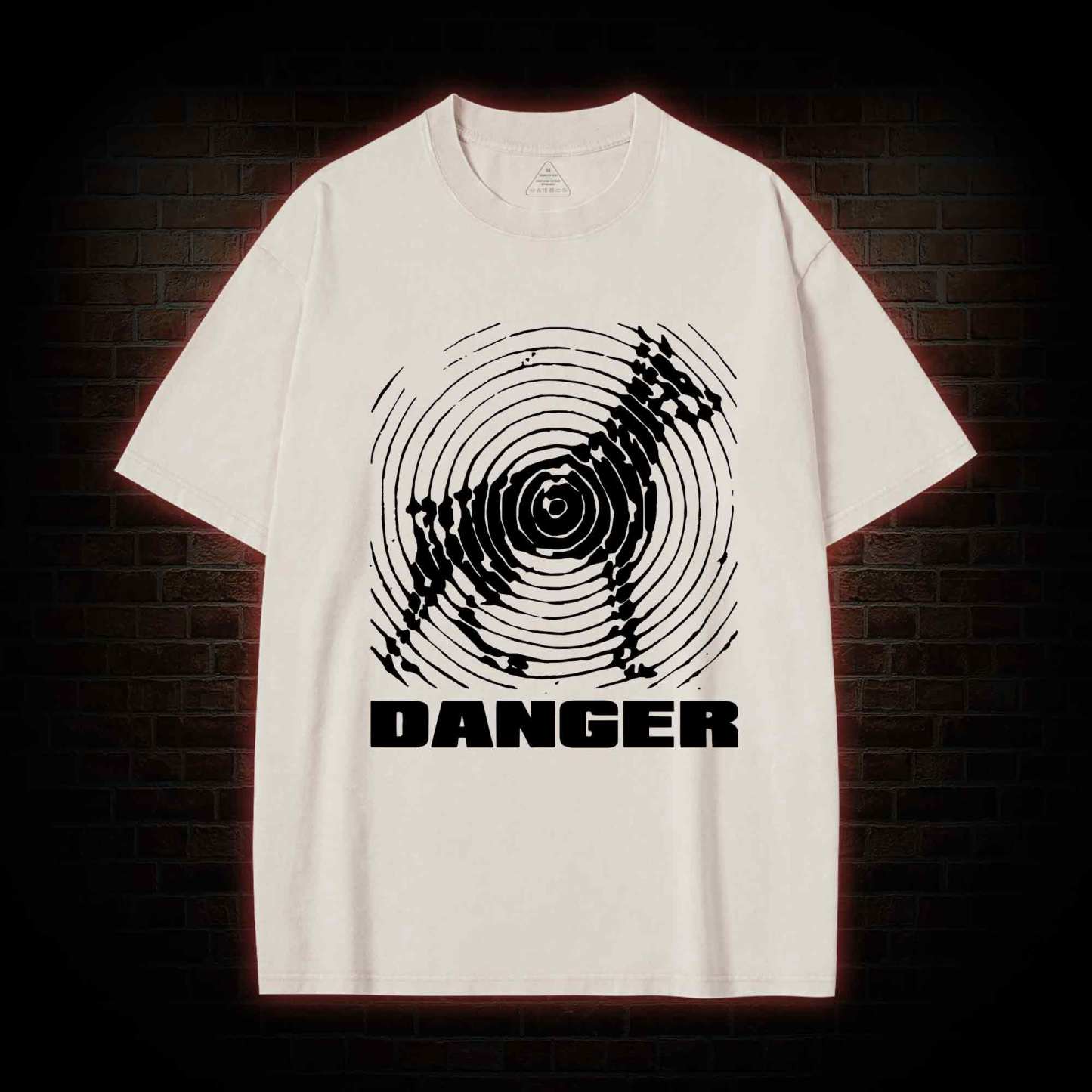 Danger Sign Washed T-shirt