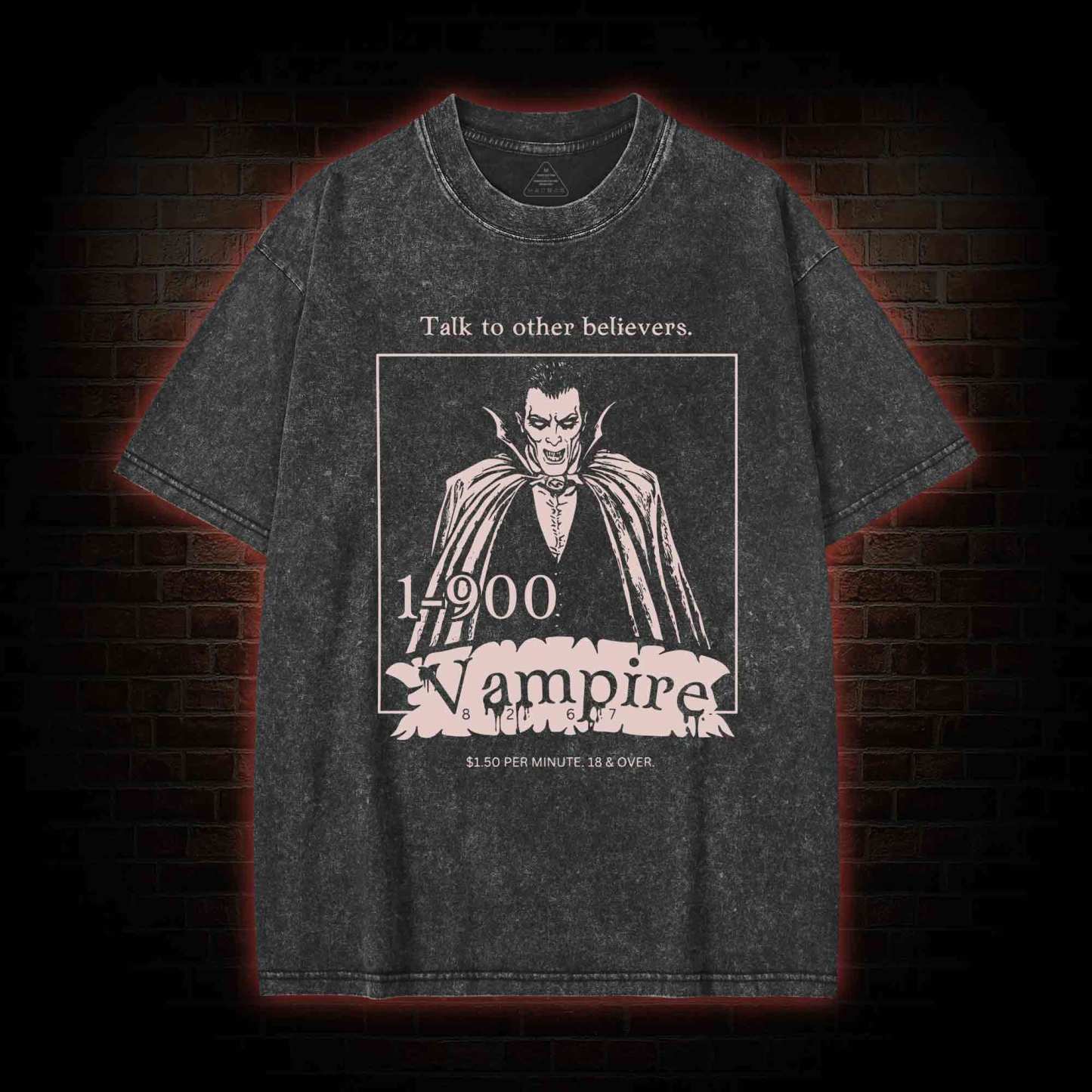 1-900 Vampire Washed T-shirt
