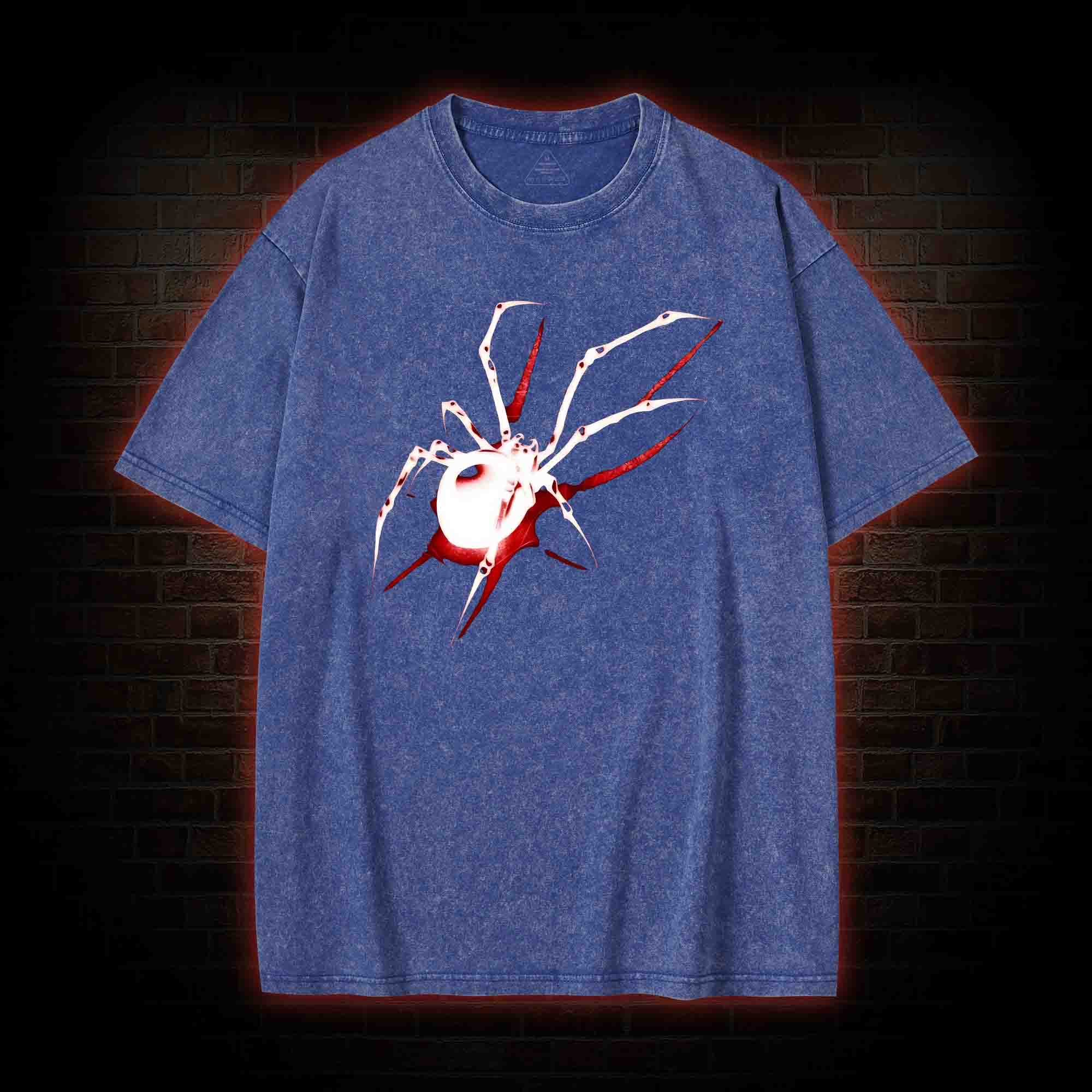 Spider Design Washed T-shirt