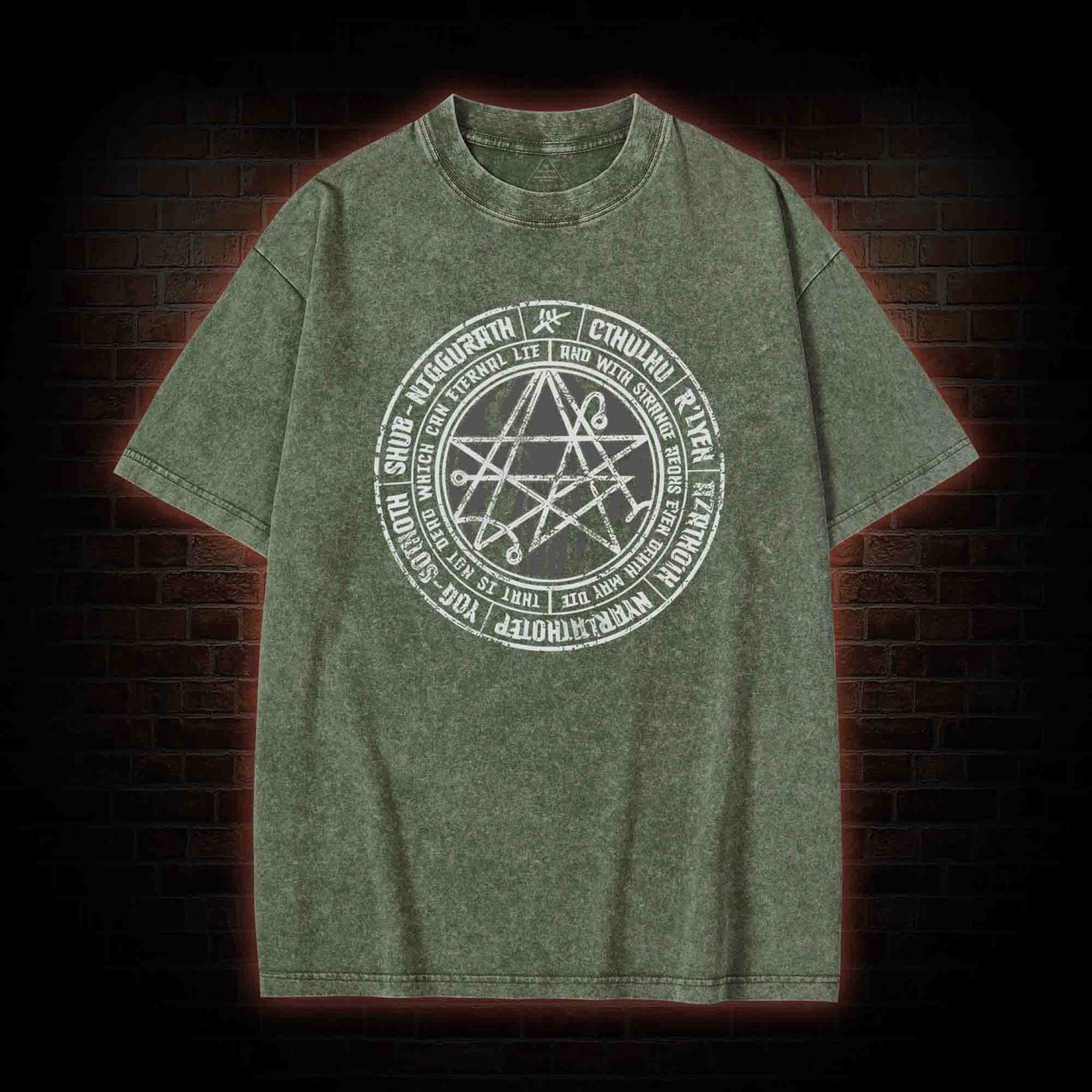 Cthulhu Gateway Sigil Washed T-shirt