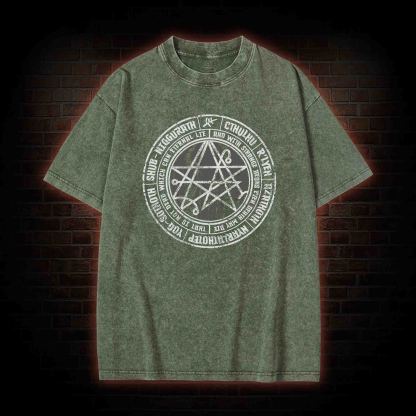 Cthulhu Gateway Sigil Washed T-shirt