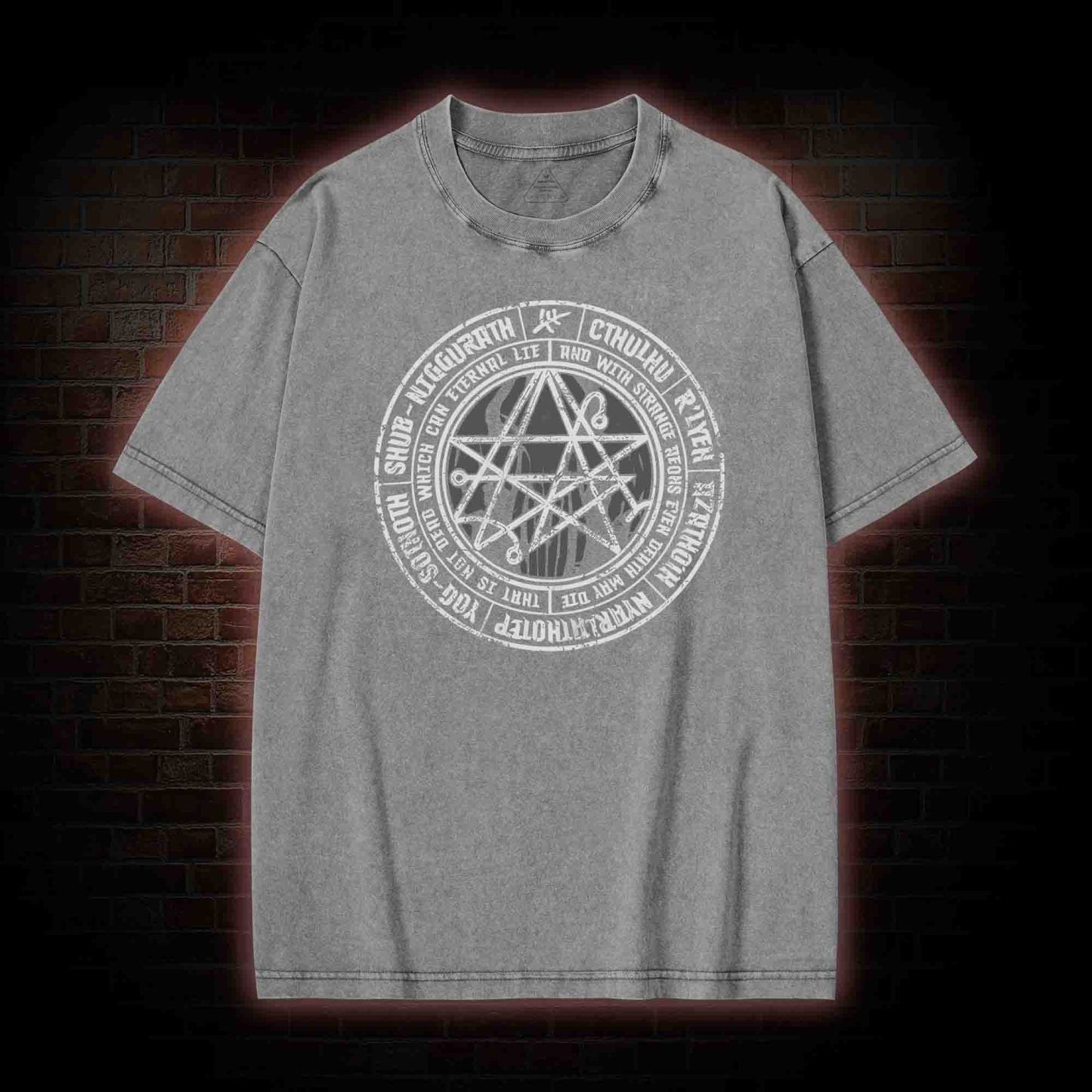 Cthulhu Gateway Sigil Washed T-shirt