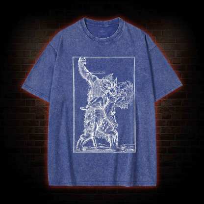 Werewolf Creepy Washed T-shirt