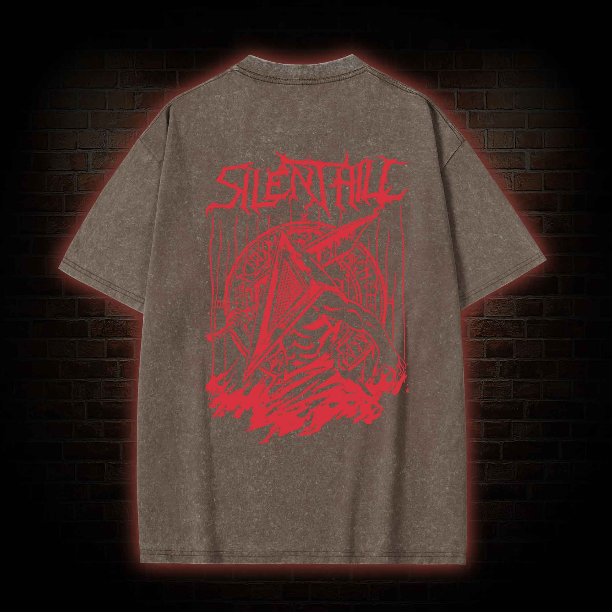 Pyramid Head Vintage Front Back Washed T-Shirt