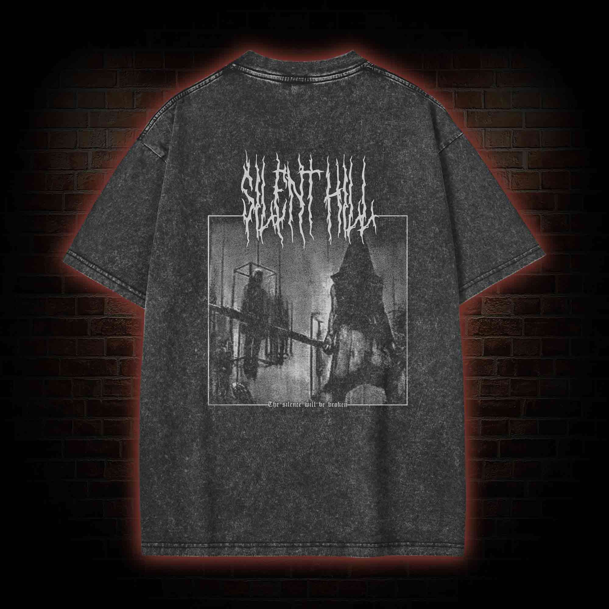 Pyramid Head Front Back Washed T-shirt