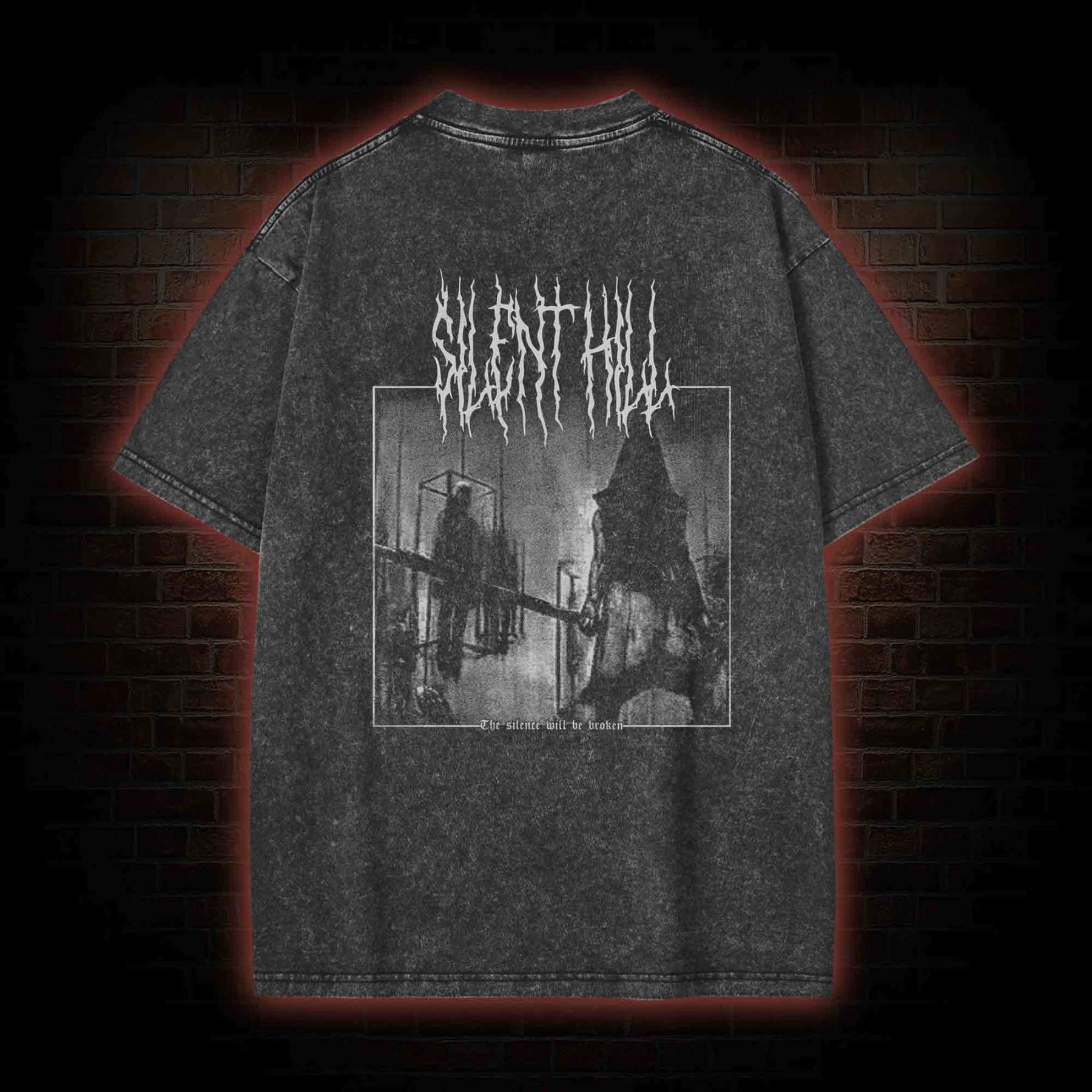 Pyramid Head Front Back Washed T-shirt