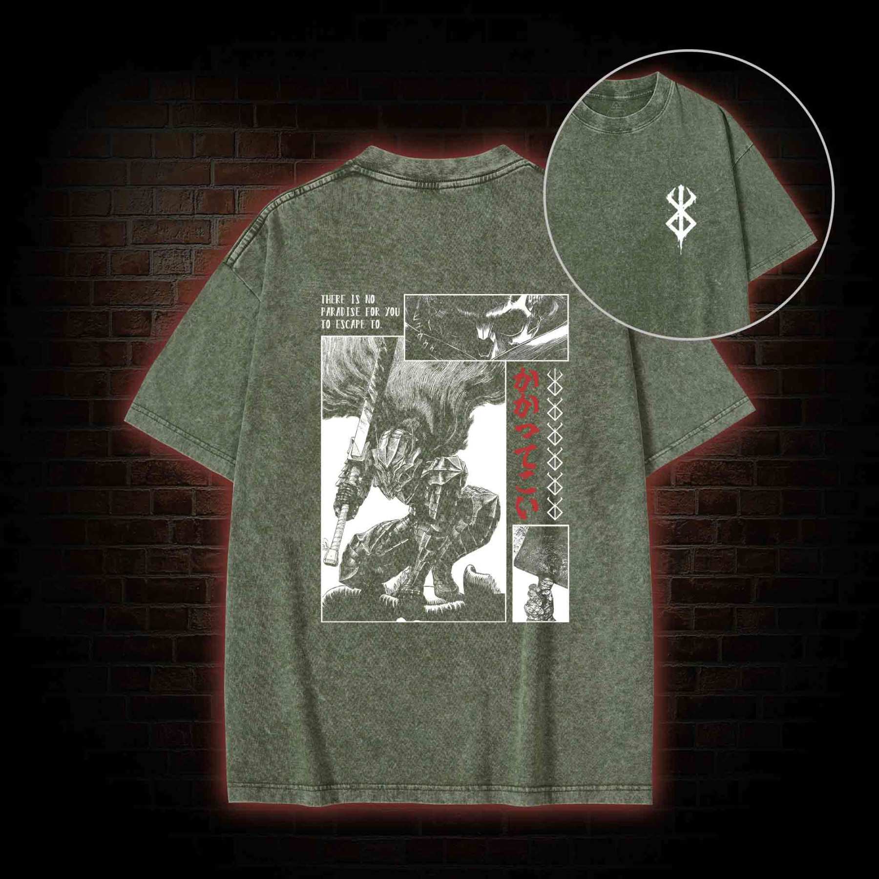 To Wield A Sword is to be Alive Back Print Washed T-shirt