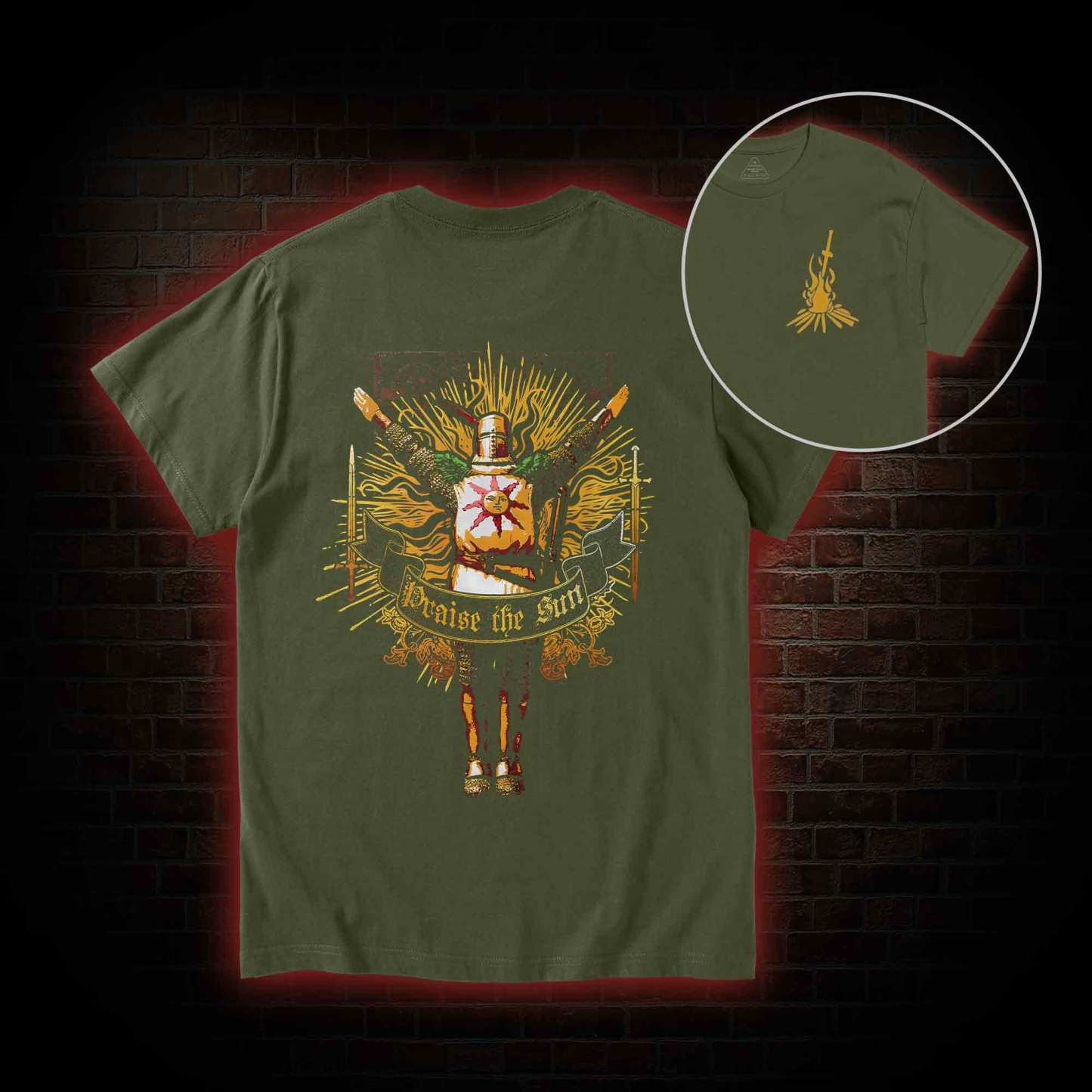 Praise the Sun Back Print T-Shirt