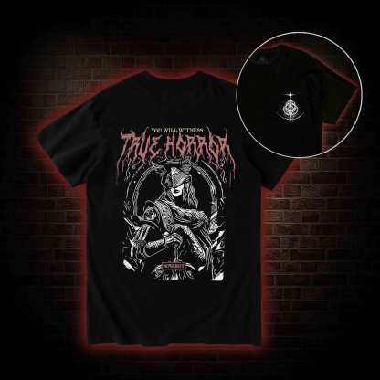 True Horror Back Print T-Shirt