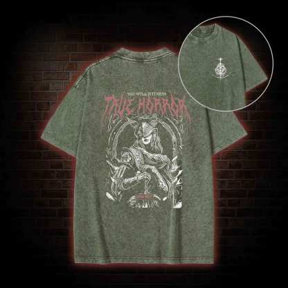 True Horror Back Print Washed T-shirt