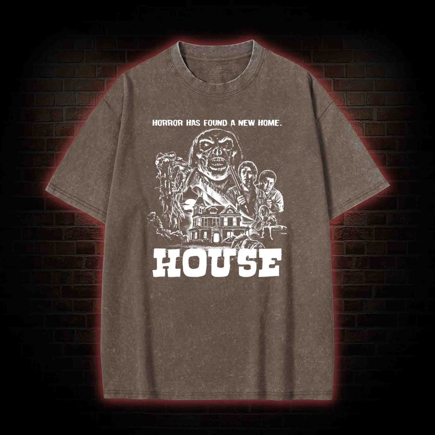 Horror Has Found A New Home  Washed T-shirt