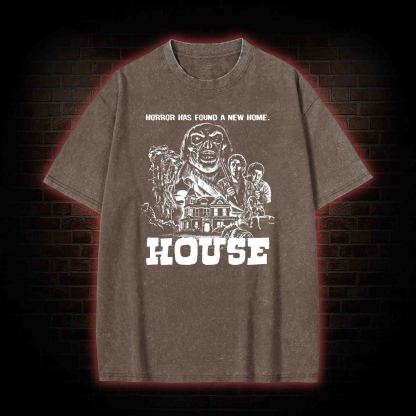 Horror Has Found A New Home  Washed T-shirt