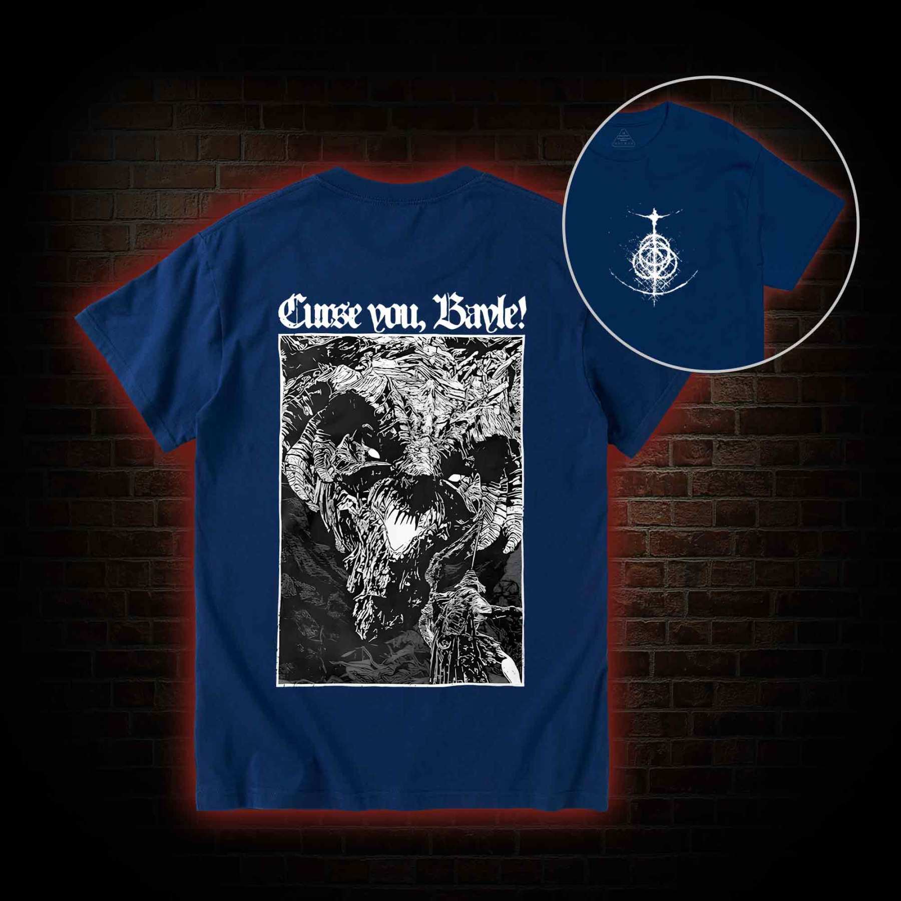 Curse You Bayle! Back Print T-Shirt