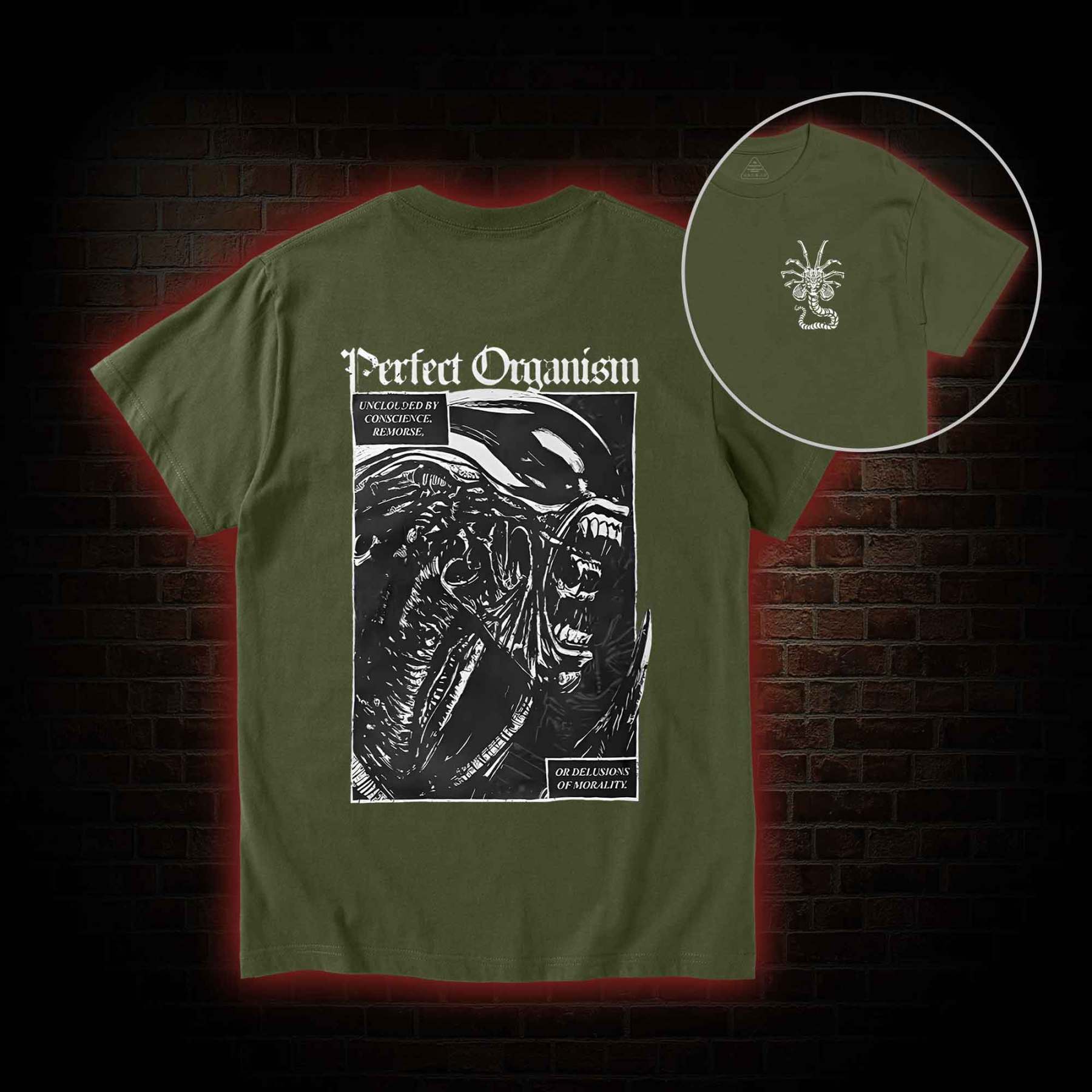 Alien Perfect Organism Back Print T-Shirt