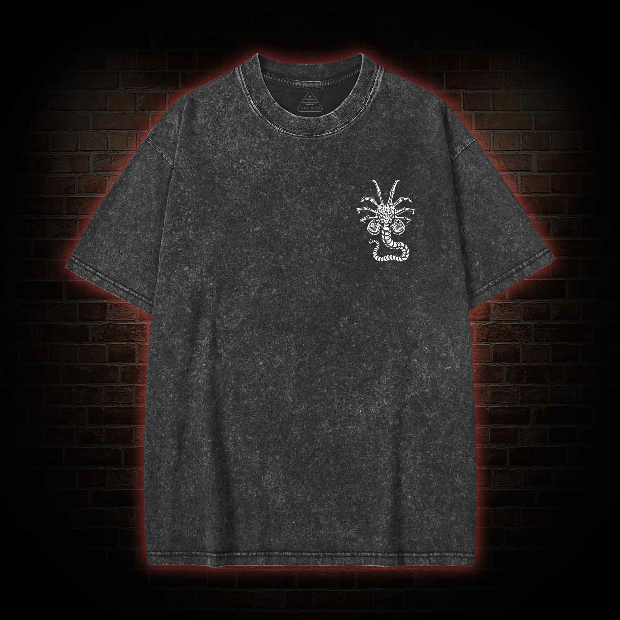 Alien Perfect Organism Back Print Washed T-shirt