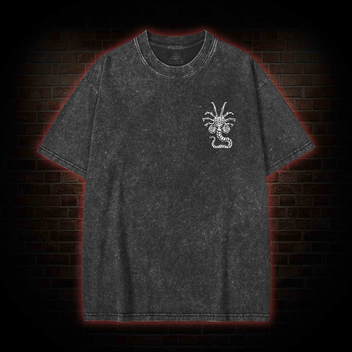 Alien Perfect Organism Back Print Washed T-shirt