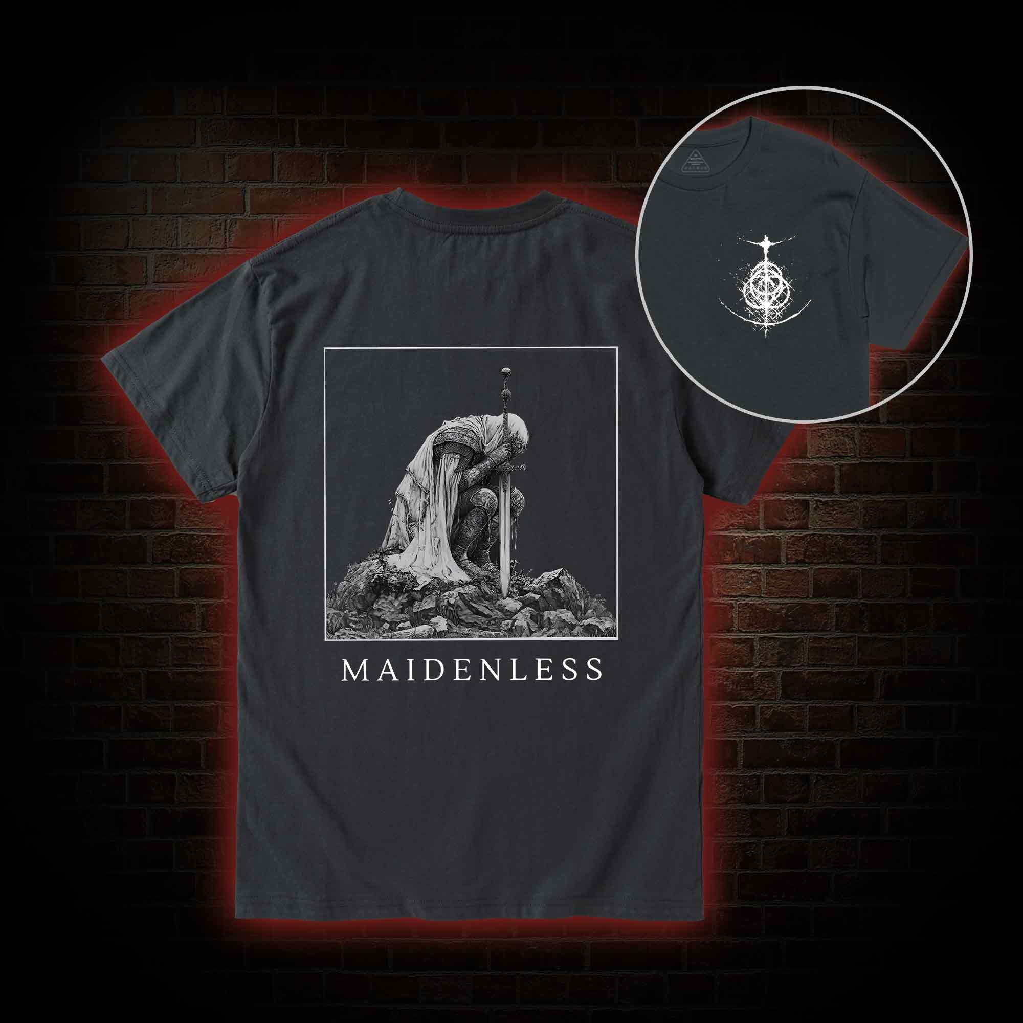 Maidenless Back Print T-Shirt