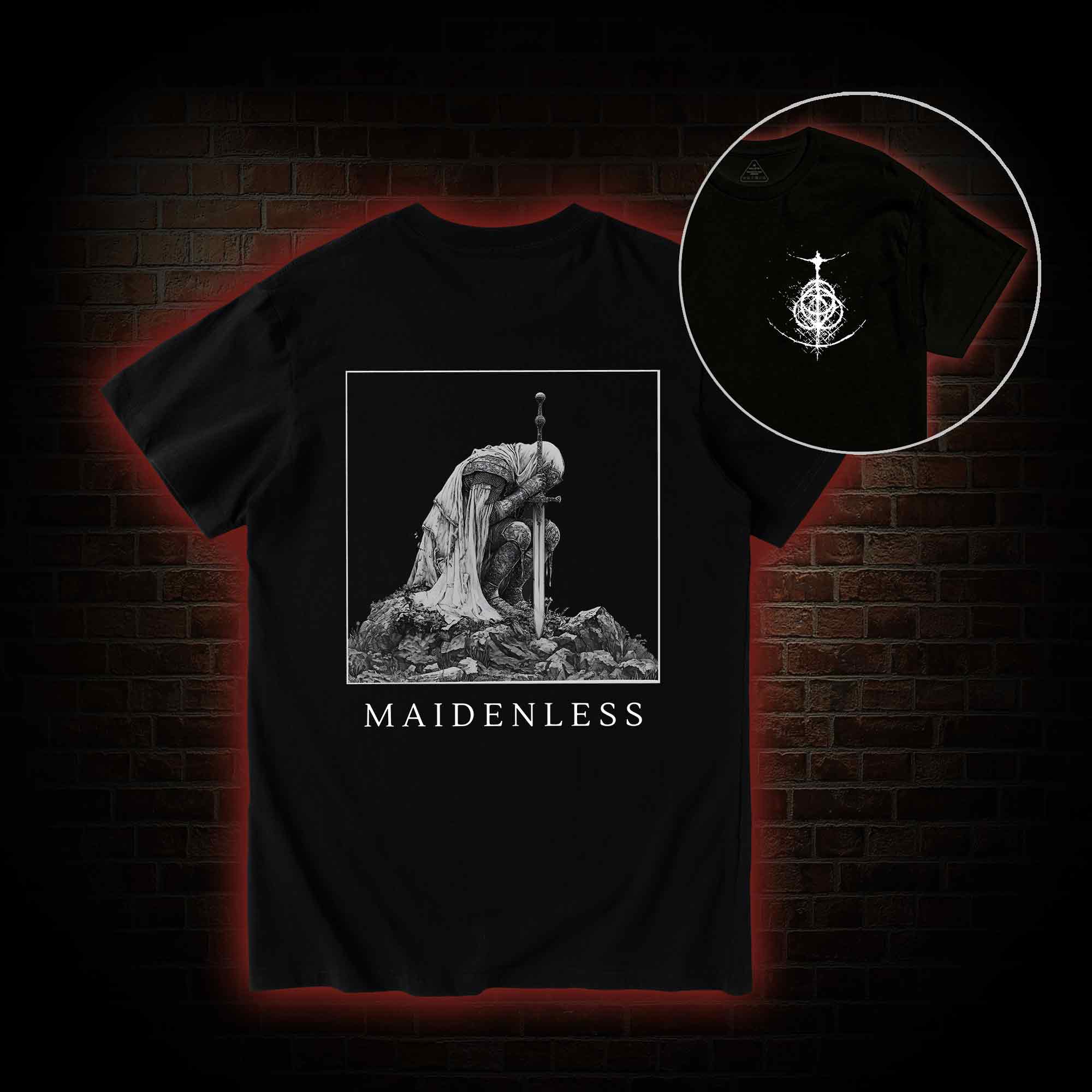 Maidenless Back Print T-Shirt