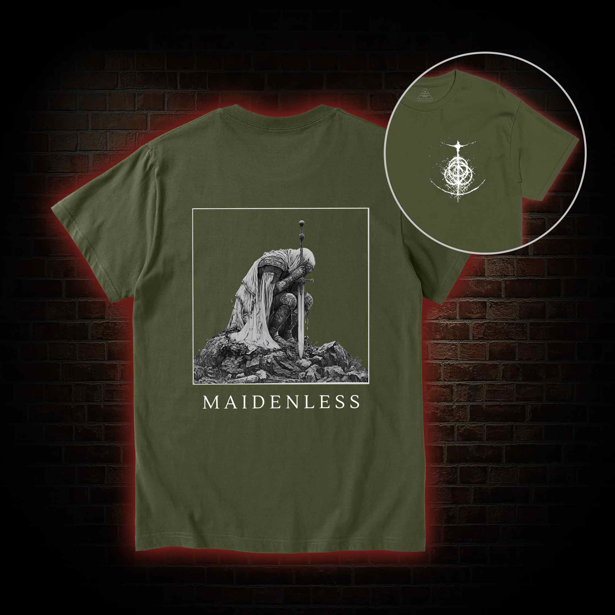Maidenless Back Print T-Shirt