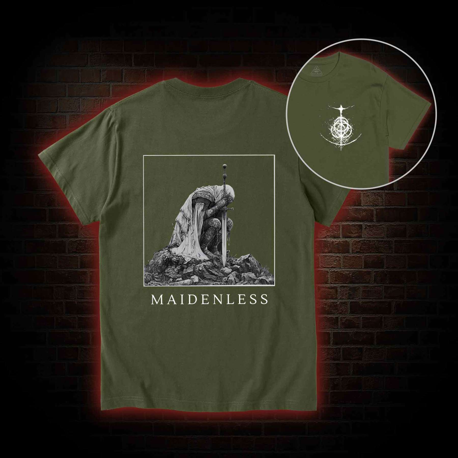 Maidenless Back Print T-Shirt
