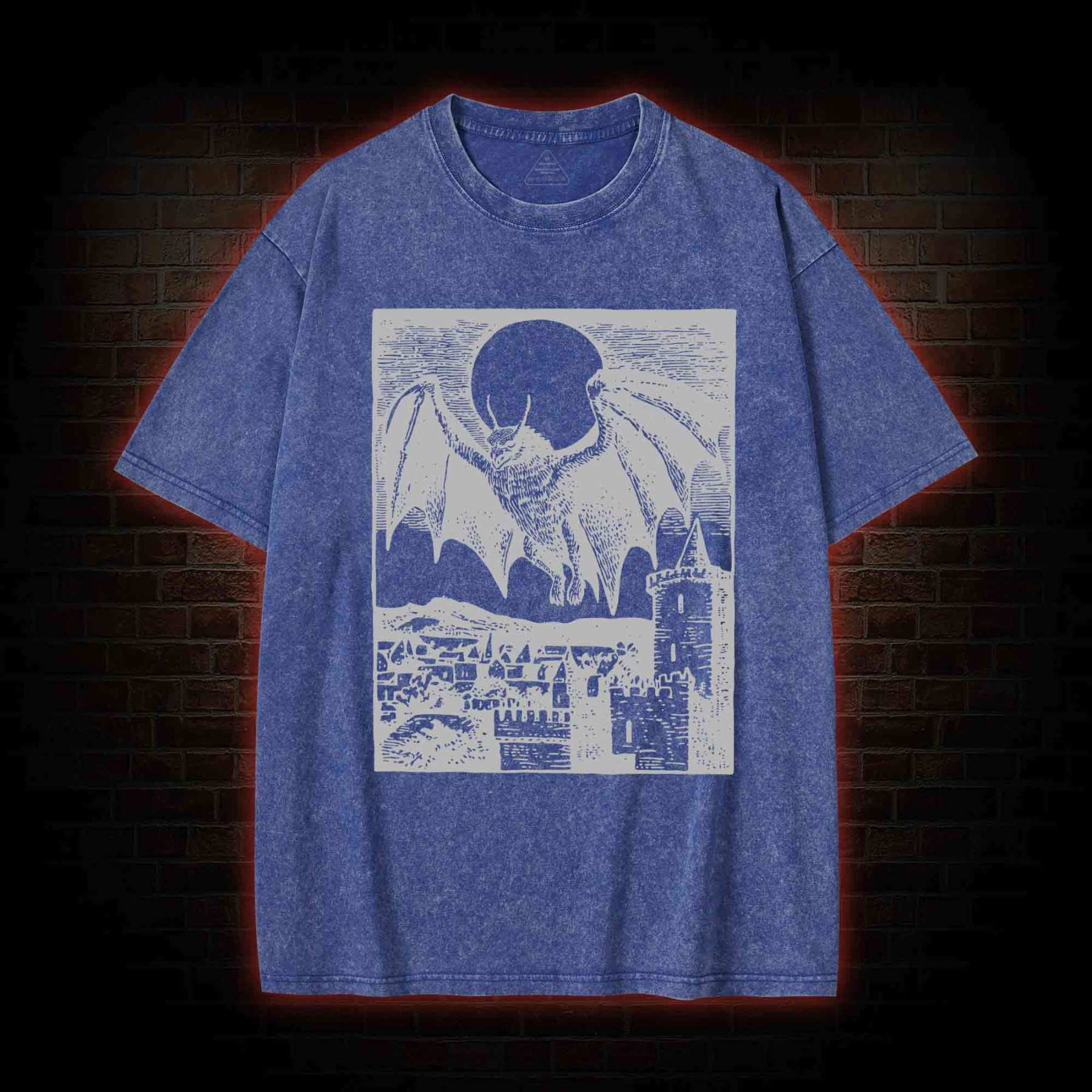 Vintage Mothman Monster Washed T-shirt