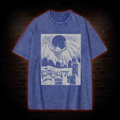 Vintage Mothman Monster Washed T-shirt