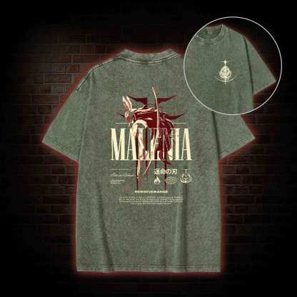 Cursed Goddess Back Print Washed T-shirt