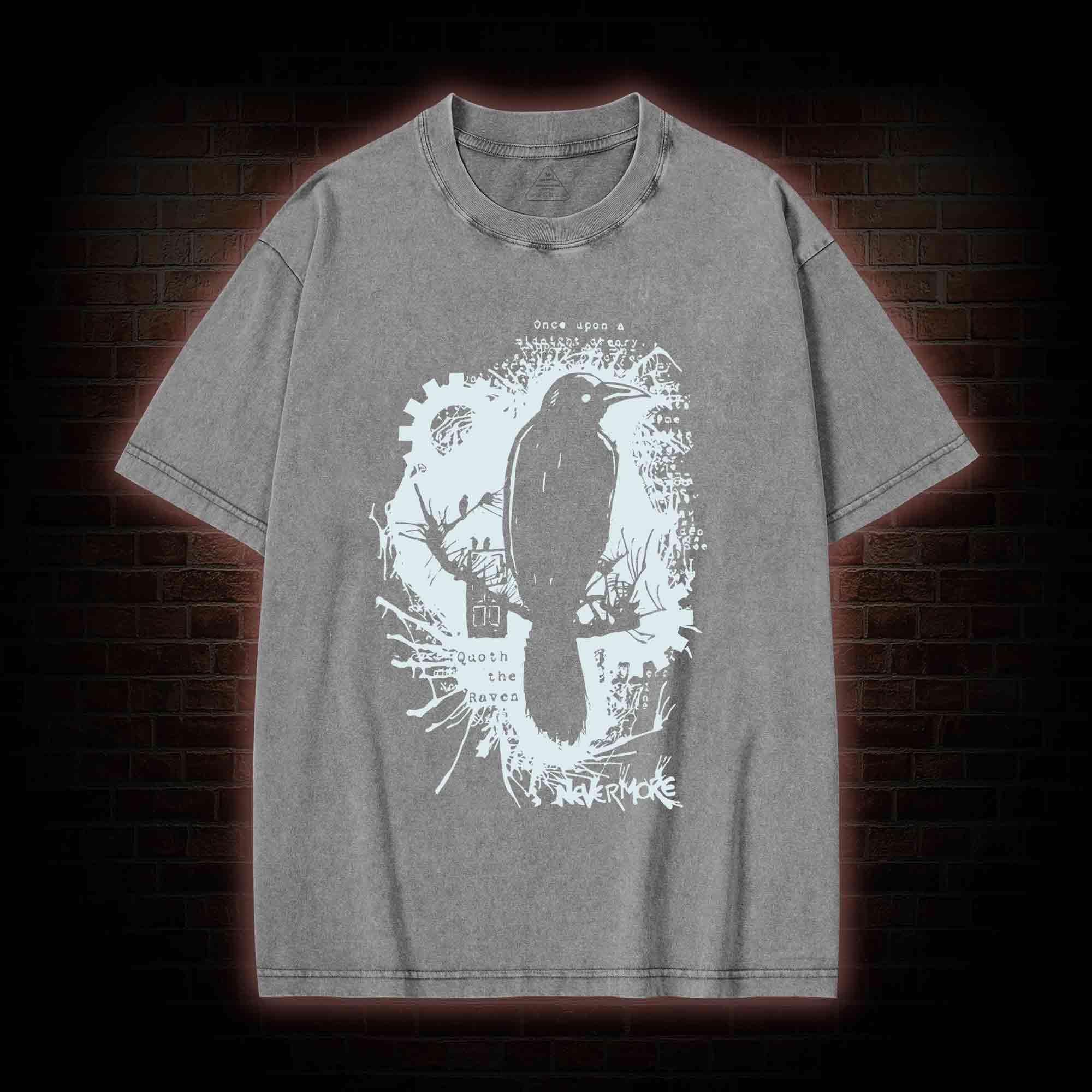 Nevermore Raven Washed T-shirt