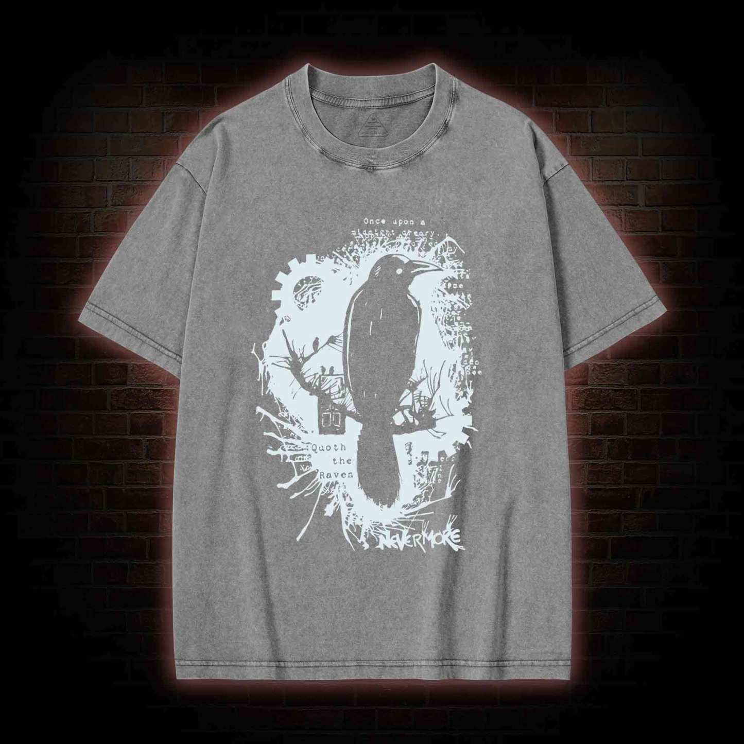 Nevermore Raven Washed T-shirt