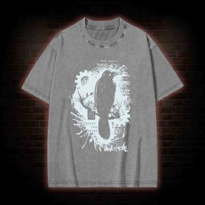 Nevermore Raven Washed T-shirt