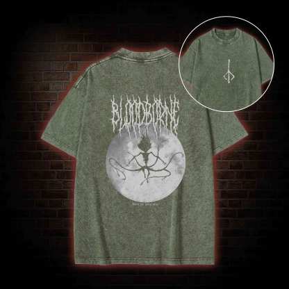 Hunt The Great Ones Back Print Washed T-shirt