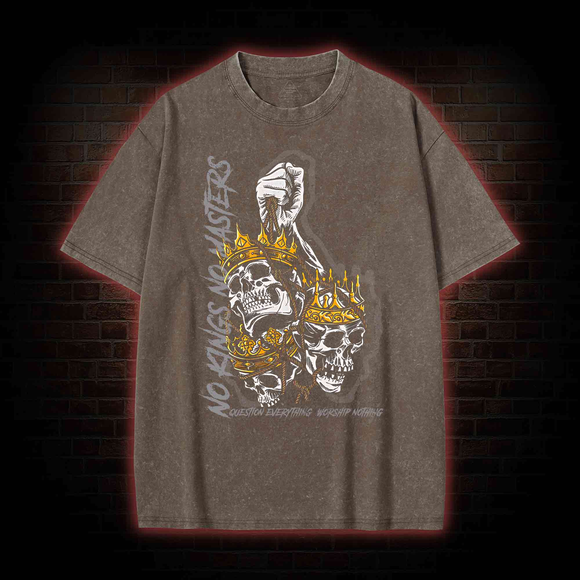 Question Everything Worship Nothing Washed T-shirt