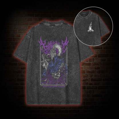 Into the Abyss Back Print Washed T-shirt