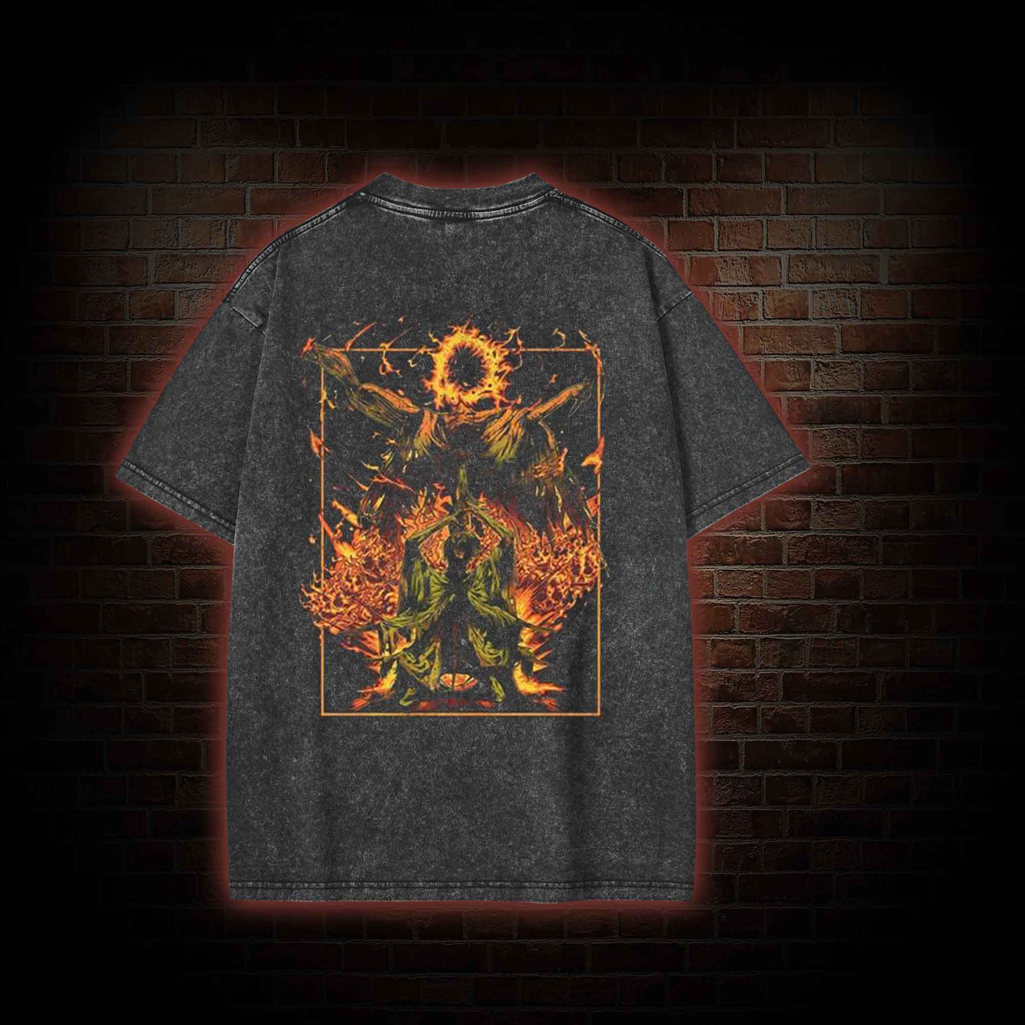 Forgive Me back print Washed T-shirt