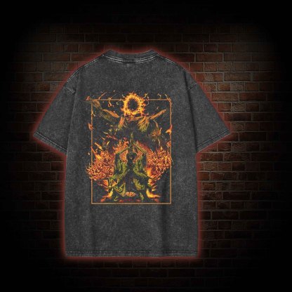 Forgive Me back print Washed T-shirt