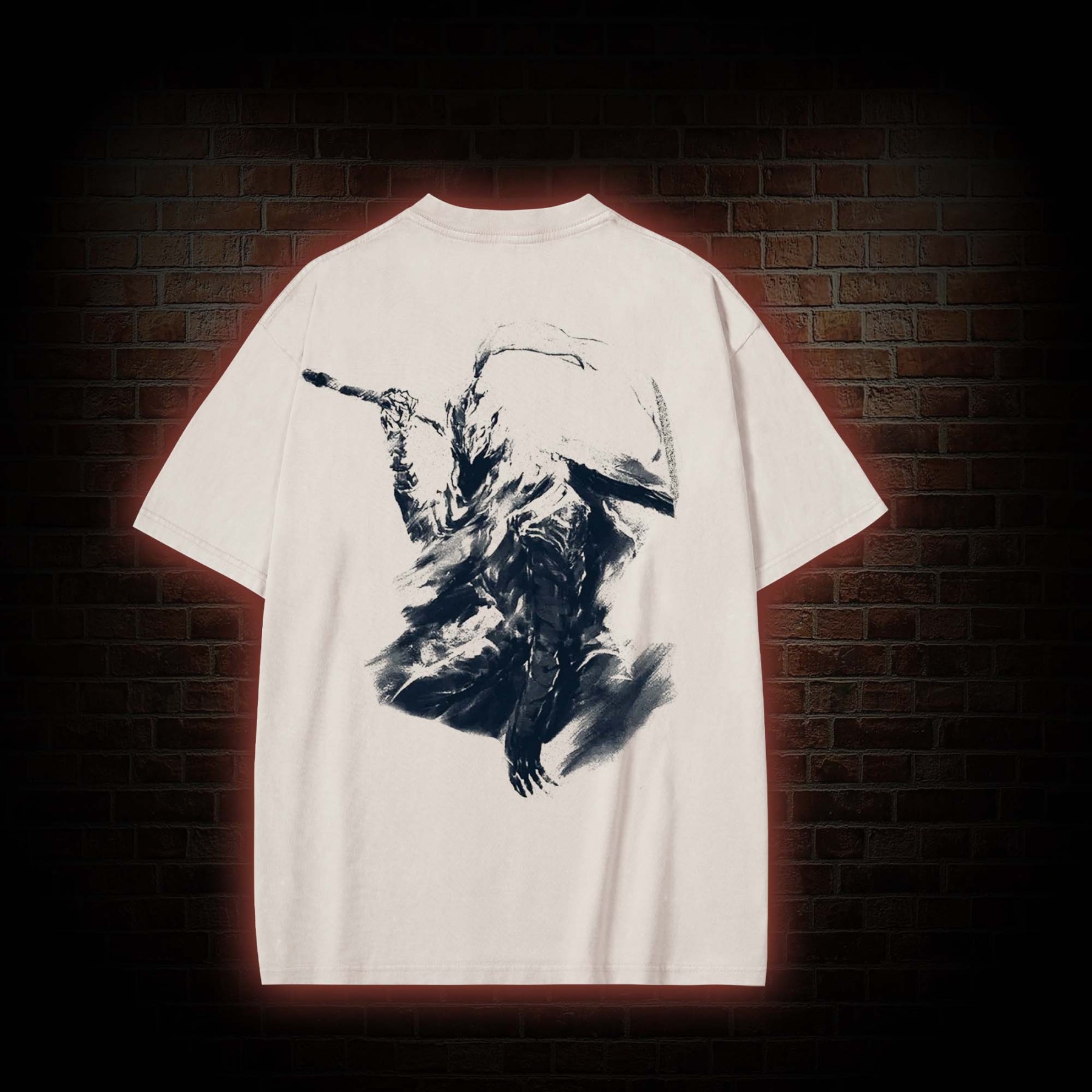 Abyss Vintage back print Washed T-shirt