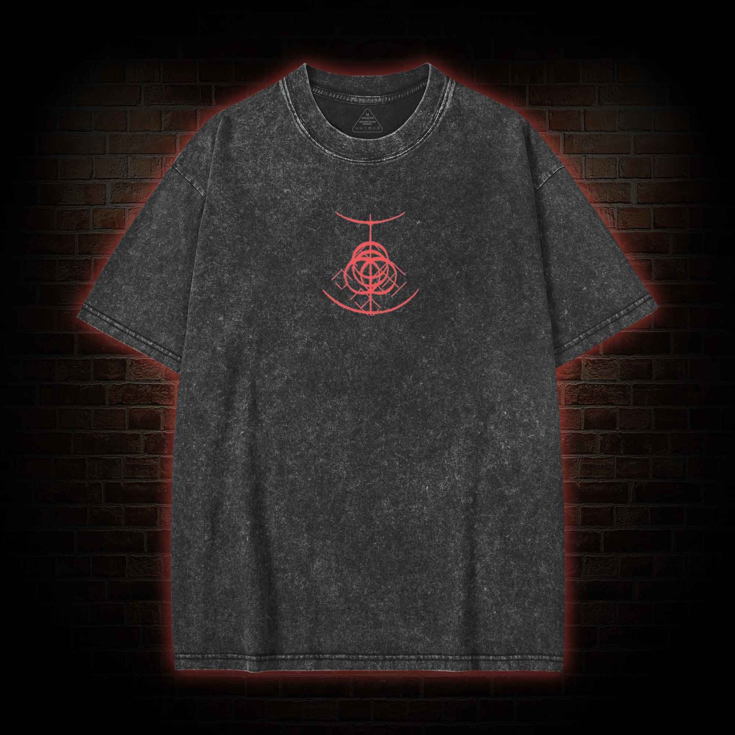 O, Death Become My Blade Once More back print Washed T-shirt