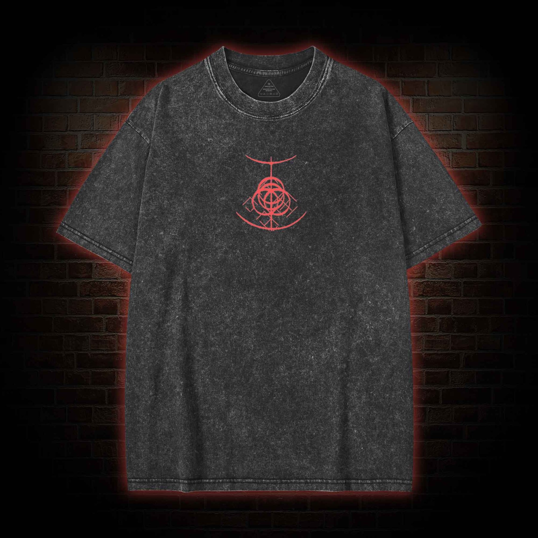 O, Death Become My Blade Once More back print Washed T-shirt