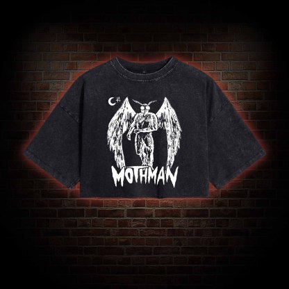 Mothman Washed Cropped T-shirts