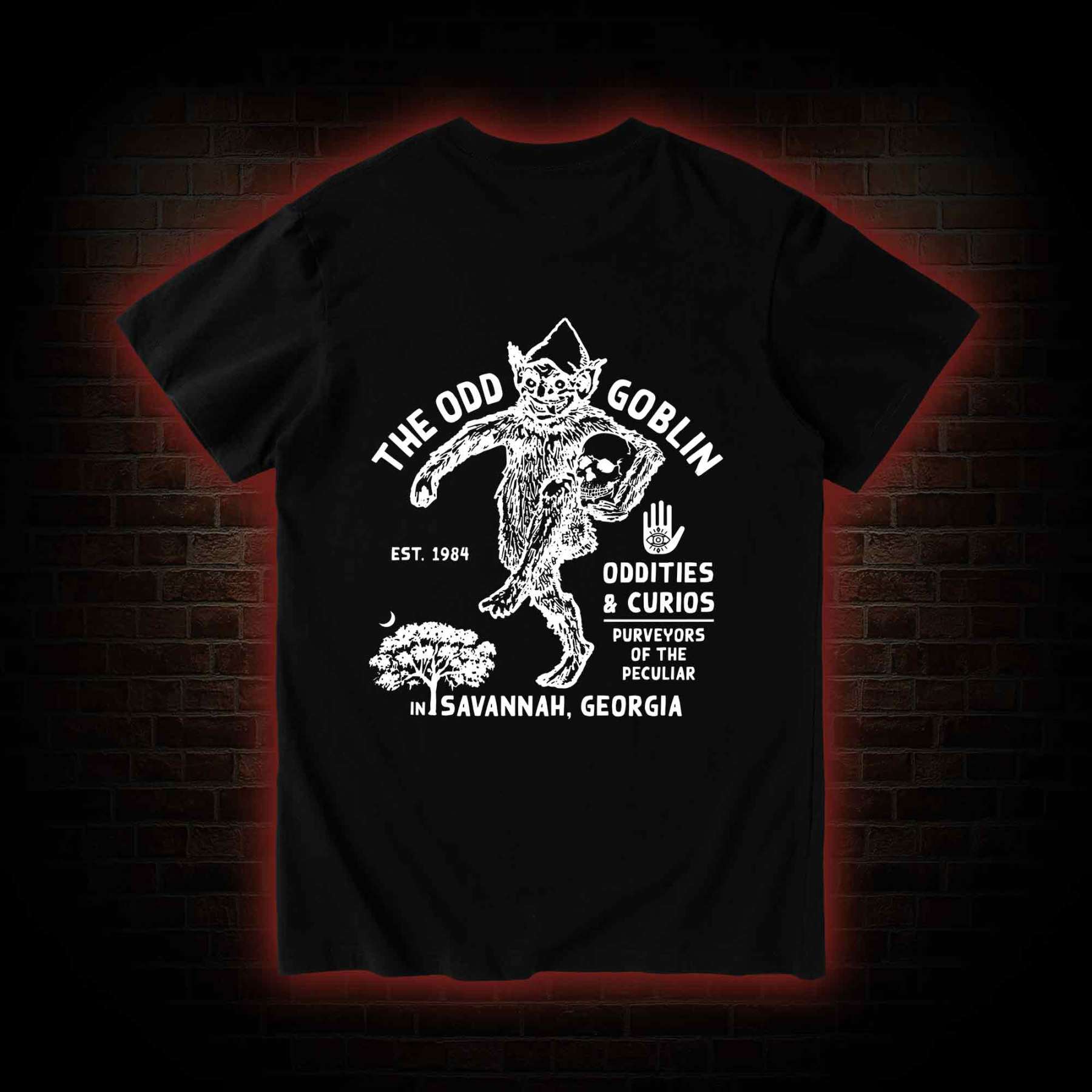 The Odd Goblin Bcak Print T-shirt 