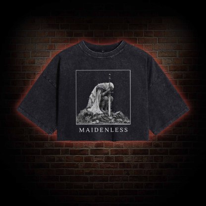 Maidenless Washed Cropped T-shirts