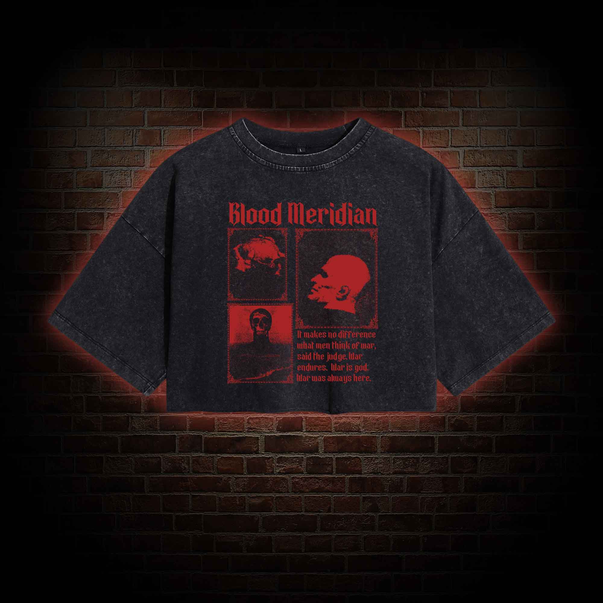 Blood Meridian Vintage Washed Cropped T-shirts