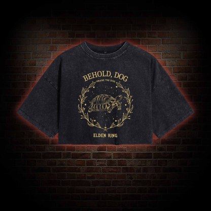 Behold Dog Washed Cropped T-shirts