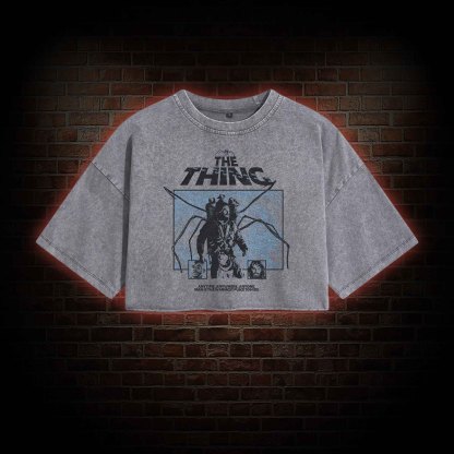 Man is The Warmest Place to Hide Washed Cropped T-shirts