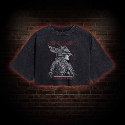 Goddess of Rot  Washed Cropped T-shirts